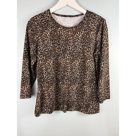 J. McLaughlin Tops - J McLaughlin Womens Top Sz M Catalina Cloth Animal Print 3/4 Sleeve Mob Wife